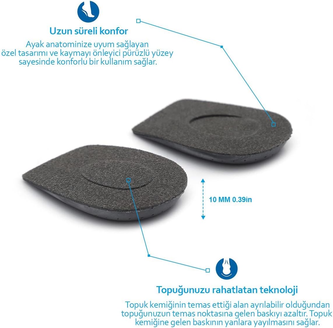 Orthopedic Heel Supports for Heel Pain Insoles for Women and Men Plantar Fasciitis